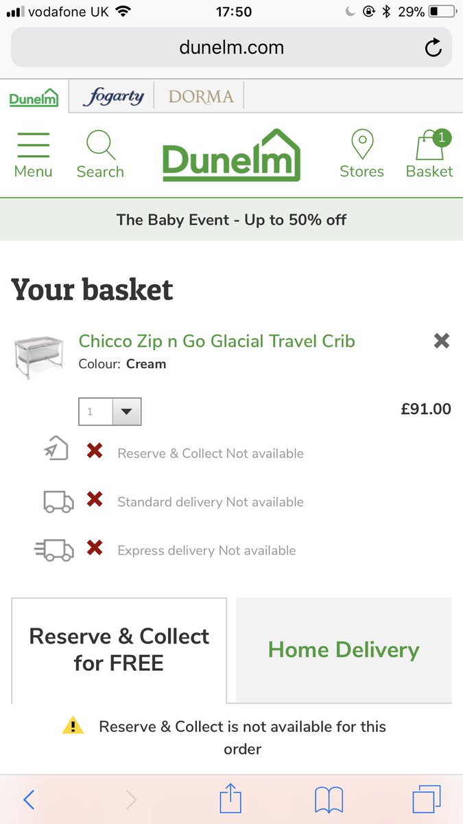 dunelm next to me crib