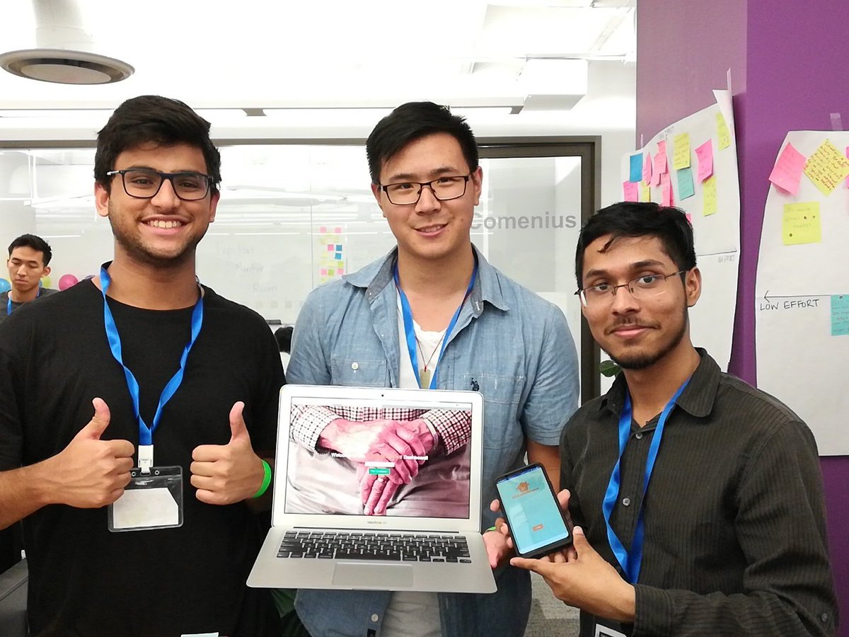 hackthe6ix's tweet photo. Built from @StdLibHQ, @messagebird, @googlecloud, Nimble House makes sure you can always find the whereabouts of your loved ones! #HT62018 https://t.co/XMdfKyGpXu