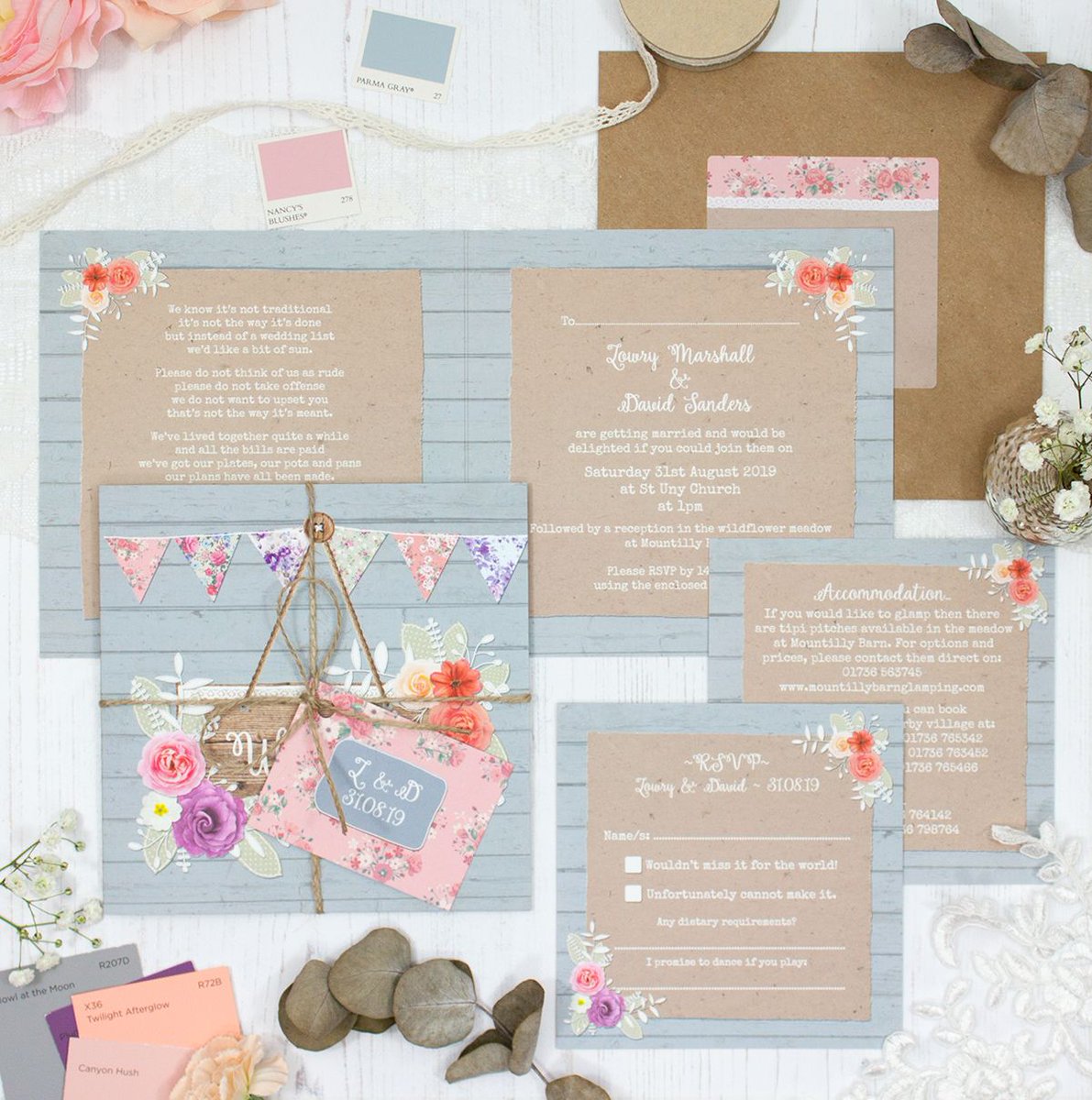 Sarah_wants's tweet photo. Cornflower Meadow #Invitation…. Go for a flat or folded card invite (rustic envelopes included) and add additional extras to create a really pretty package for your guests to open. If you'd like a sample, order yourself one from here... https://t.co/r7UPz23uJq #wedding #invite https://t.co/xPu10b2pVQ