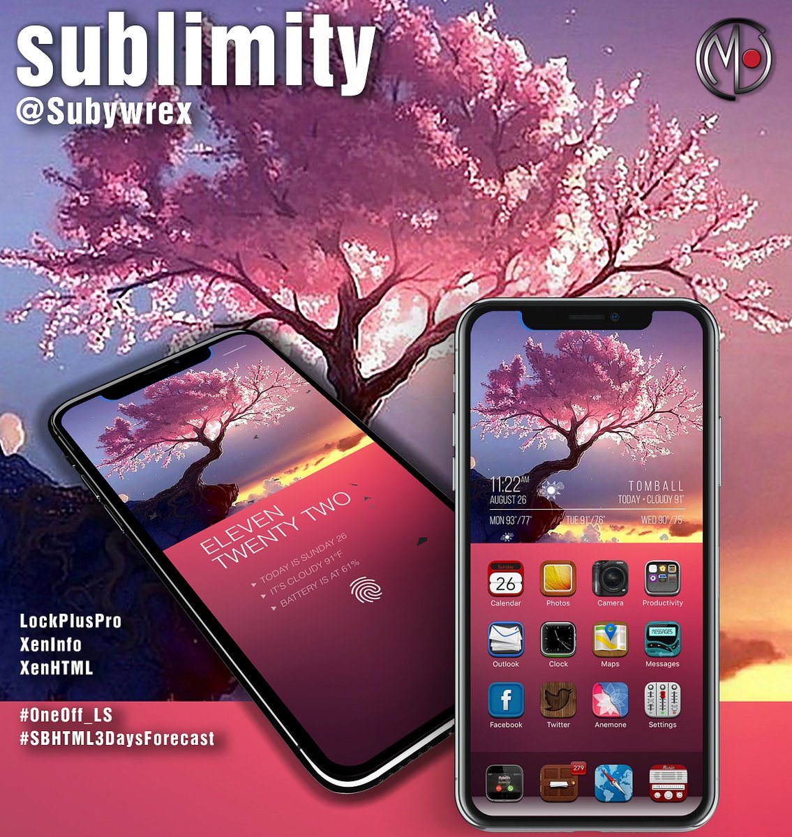 Metaserph's tweet image. #Sublimity by master themer @Subywrex Thanks to @rodprezzz for keeping it 
alive! #LockPlusPro #XenInfo #XenHTML @JunesIphone @_Matchstic #OneOff_LS #SBHTML3DaysForecats @Simonjap63