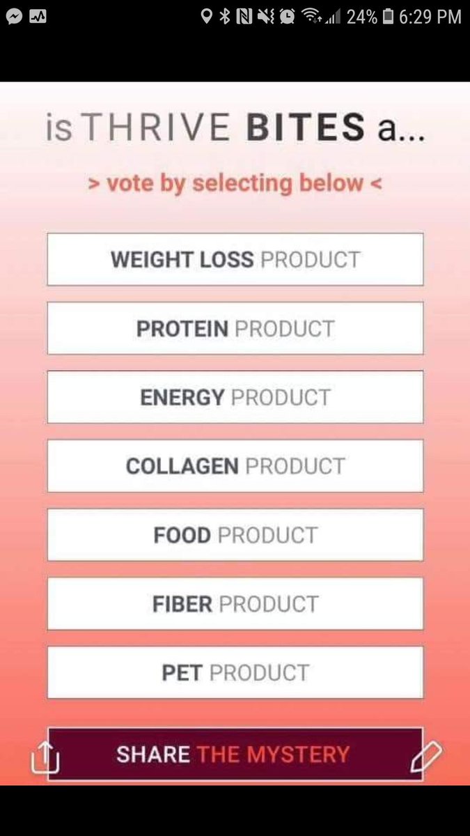 JasmineBorn1's tweet photo. #Bitesize News!
Le-Vel is introducing #ThriveBites to our amazing line of products.
What kind of product do you think they are? https://t.co/TdTP7x0QQu