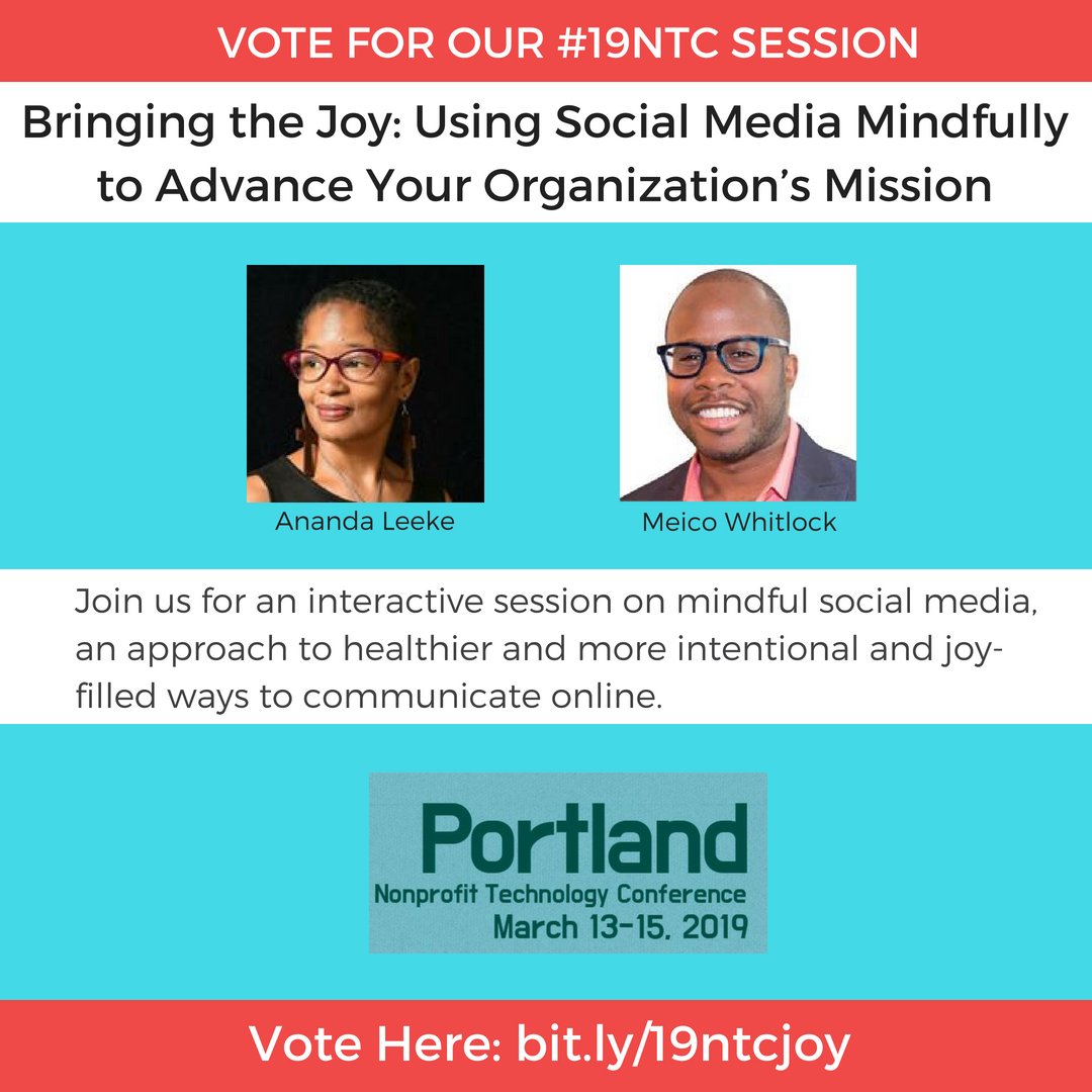 anandaleeke's tweet photo. Calling #NTEN members &amp; folks who are planning to attend the @NTENorg 2019 Nonprofit Tech Conference. Take a look at our #2 session proposal and vote for us by 8/31! #19NTC https://t.co/EFPajnIVoI #nonprofit #tech #nonprofittech https://t.co/4vC40iPJJJ