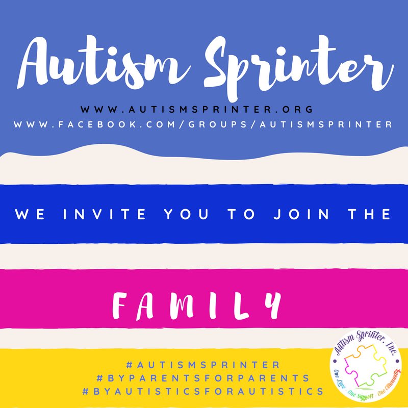 Do you need an online support group? Look NO FURTHER.
#autism #autismsprinter #parentled #autisticled