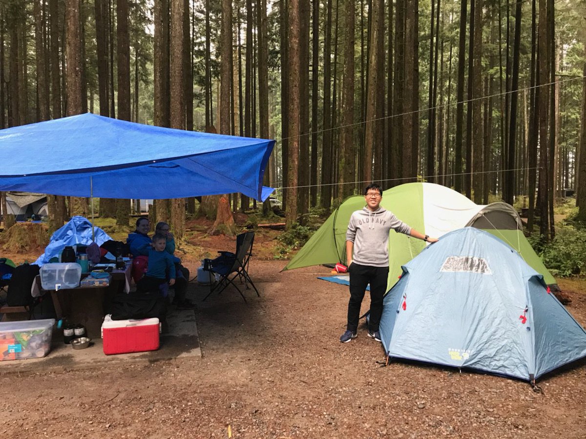 sabrina_block's tweet photo. Welcome to BC, Canada ... wanna go camping with us? Thankful and excited that our new homestay from Vietnam has a passion for adventure, food and experiencing life in BC! #firsttimecamping #onlyrainyweekendallsummer https://t.co/hkssQhWNym