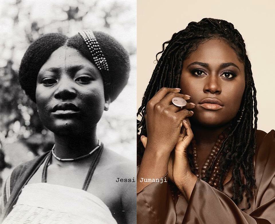 1915 vs 2018Cameroonian woman vs. actress Danielle Brooks aka "Taystee" from Orange is the New Black 