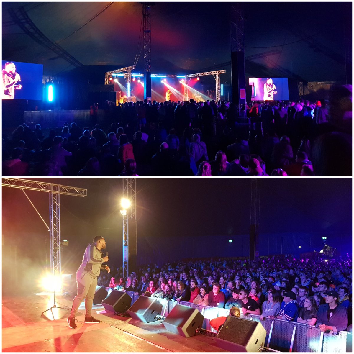 KineticComedy's tweet photo. Aurie Styla (@auriestyla) working the crowd at a packed out Alternative Stage for #KineticComedy
@OFFICIALRANDL #LeedsFestival https://t.co/XnWtxlA9vw