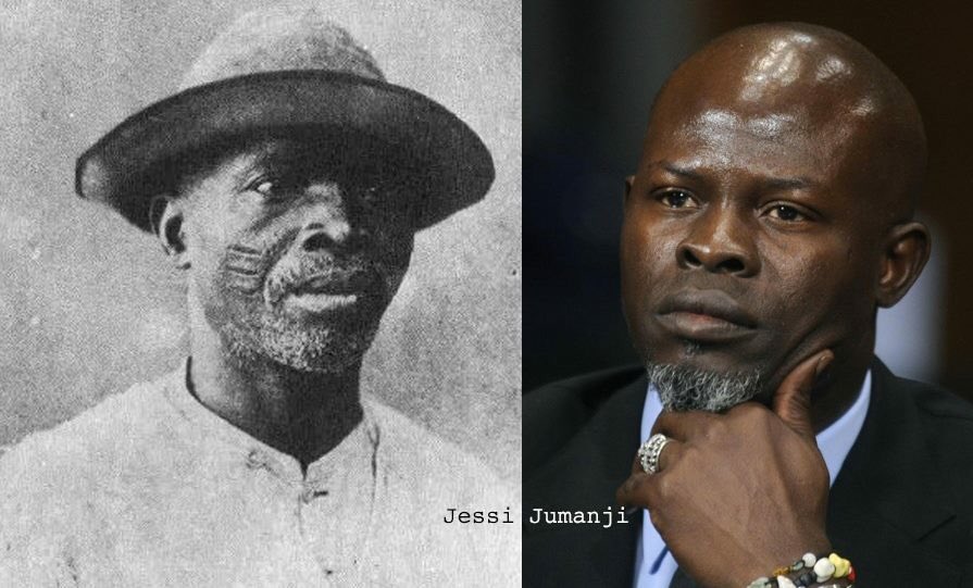 1885 vs 2014Afro-Brazilian man (west African slave trade) vs. actor Djimon Hounsou (Born in Benin, West Africa)