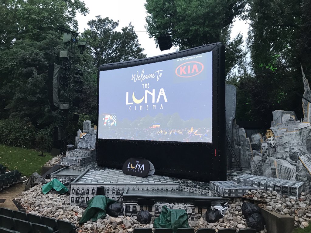 AceHerbert's tweet photo. All seated and ready for the film to begin. Plus the rain has stopped so it’s going to be a great evening with @TheLunaCinema https://t.co/ks4ODVpJ1p