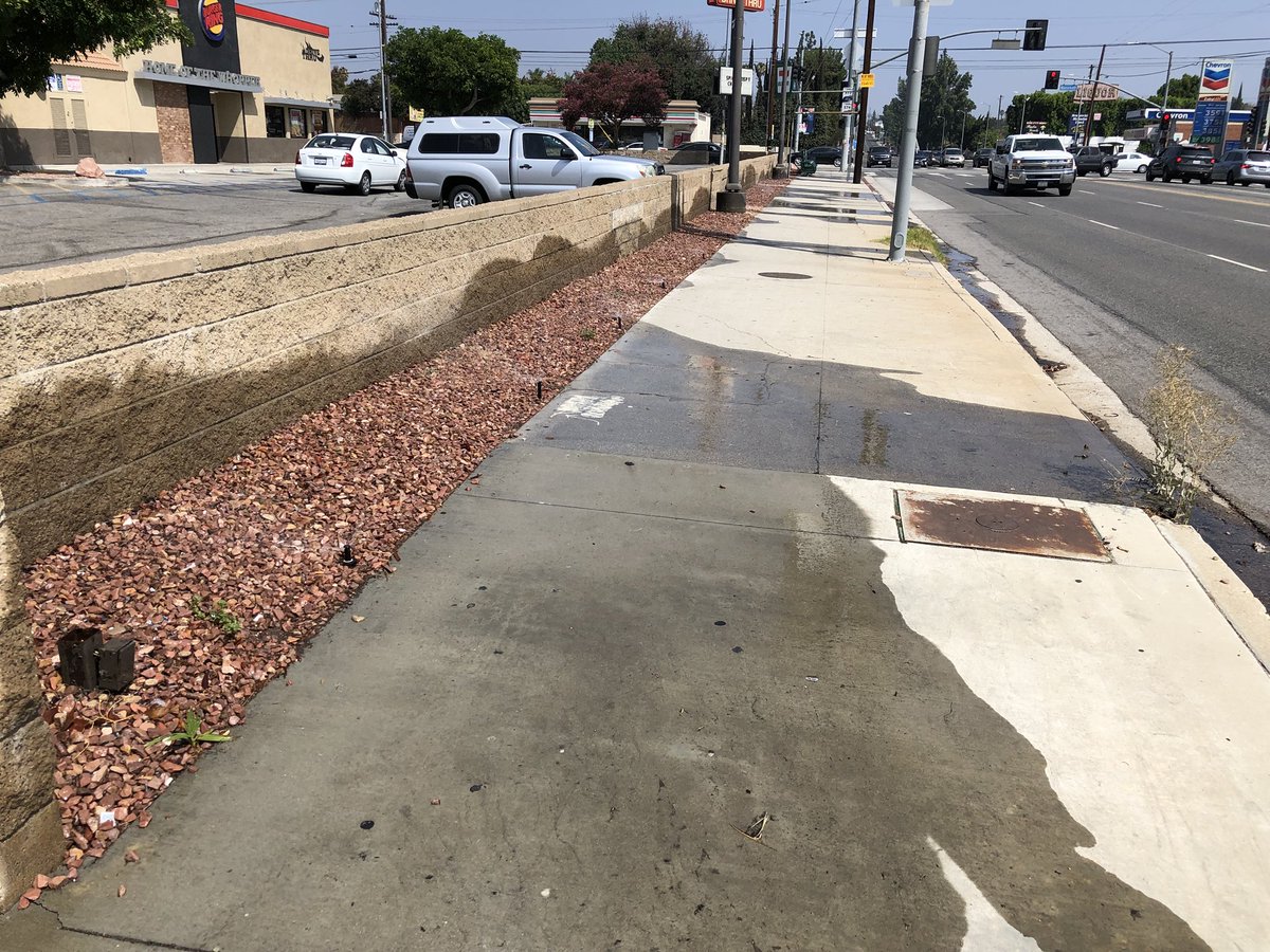 JoshMark's tweet photo. Sprinklers in front of @Target and @BurgerKing in Northridge, CA have been watering rocks for over an hour.  Rocks do not need to be watered. No one knows how to fix it. #drought #water #wastingwater @LADWP https://t.co/SYyQUB5fF1