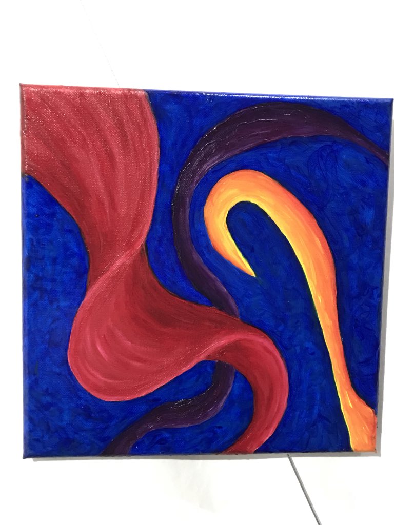 Dreams2Create's tweet image. “ROPw” oil on canvas 12”x12” #ColorProject #color #fineart