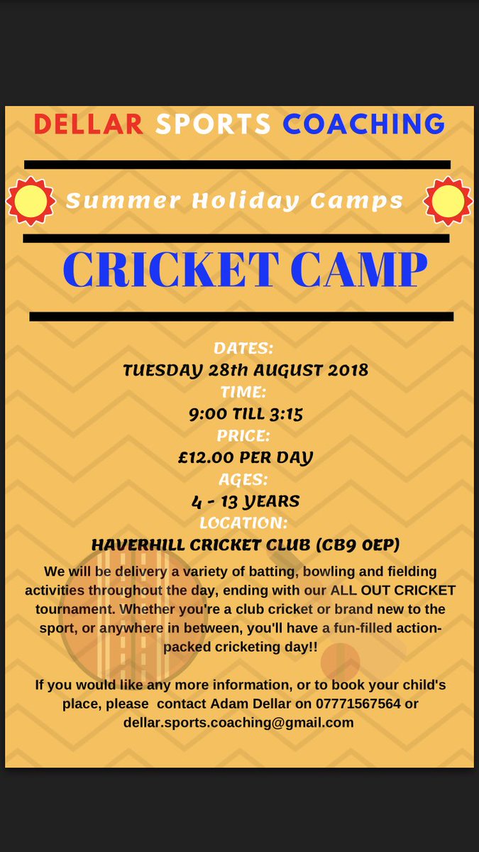 Dellar_SC's tweet photo. Next week at @Haverhill__cc 🏏🏰 https://t.co/qVtYxPmXSF