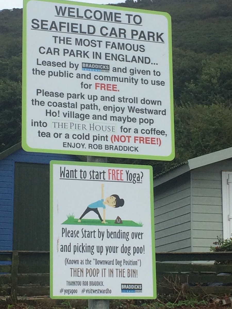 vanessajackson's tweet image. What makes the Seafield Car Park in #WestwoodHo! The most famous car park in England? #sweepingstatement