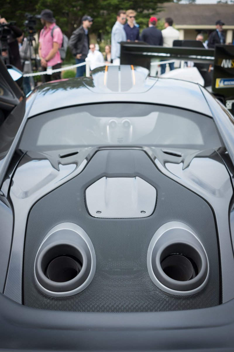 McLarenAuto's tweet image. The McLaren 600LT in Stealth Grey by MSO makes its debut on the Concept Lawn at Pebble Beach