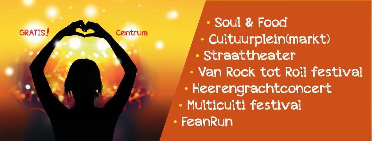 ptdevries's tweet photo. Komend weekend 1 en 2 september in het centrum van Heerenveen een bomvol programma voor jong en oud tijdens het Heerenveens Uitfestival #ngoudenplak #heerengracht #rocktotrollfestival #feanrun #straattheater #cultuurmarkt #multiculti #soulfood #koopzondag https://t.co/IVFkTSjd4g