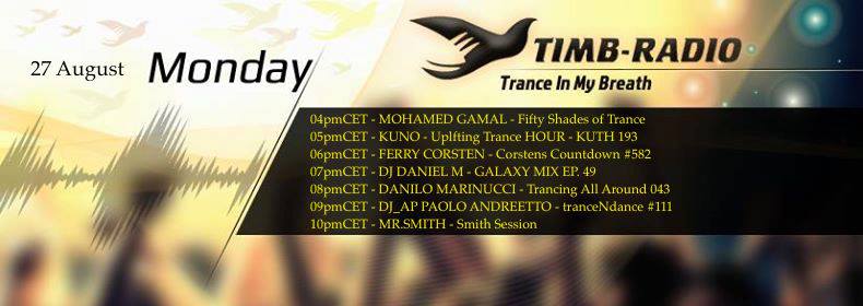 RadioTimb's tweet photo. #Timbfamily 27th August
Broadcasting Event
Starting from 04.00 pm CEST
TUNE IN https://t.co/nsn8vZ4OLW #timbers #timbland #trance #tranceinmybreath #trancefamily https://t.co/WBOPUSE8uJ