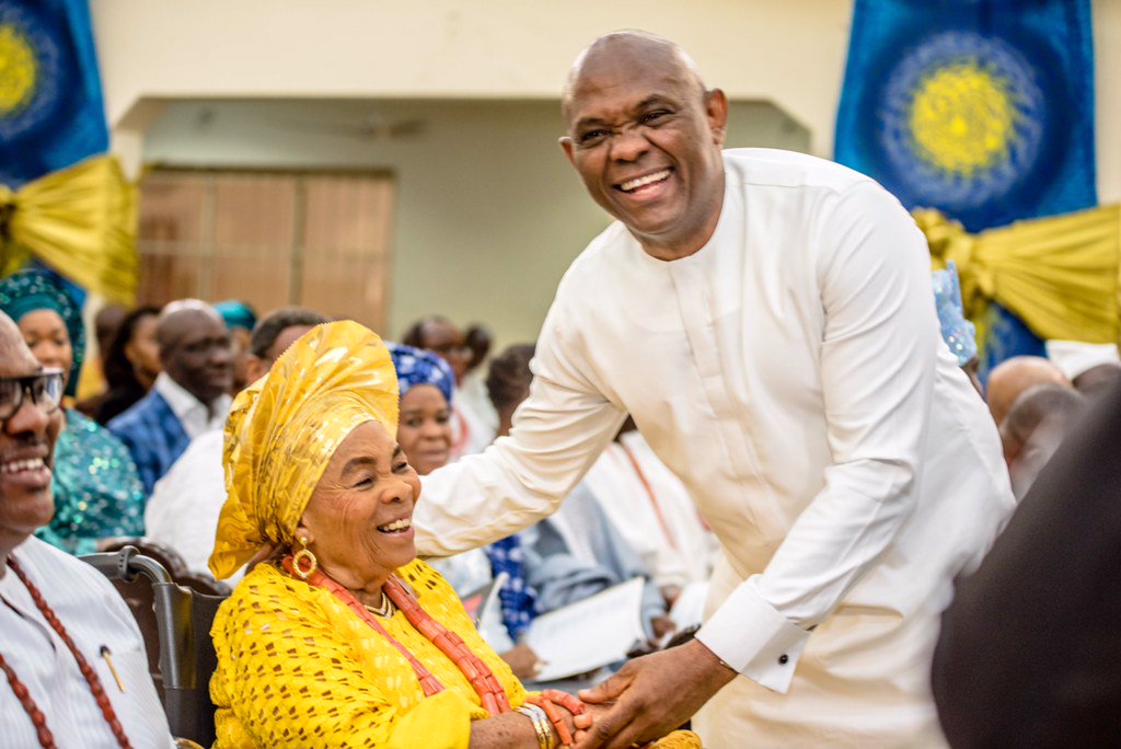TonyOElumelu's tweet image. It was a great privilege to honour and celebrate our mother Chief Mrs S.N. Elumelu, on the occasion of her 90th birthday yesterday with our friends and well wishers. Mama is the foundation of who and what we are in business, as wives &amp;amp; husbands and as parents #SN90 #SNat90 #SNE90