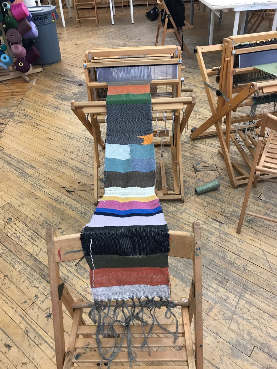 OutsidetheGaze's tweet photo. Guess what I did this weekend? #textileartcenter #weaving101 #sampler #imhooked https://t.co/eHG7NMS3o8