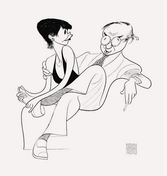 #NeilSimon with #MarshaMason by #AlHirschfeld