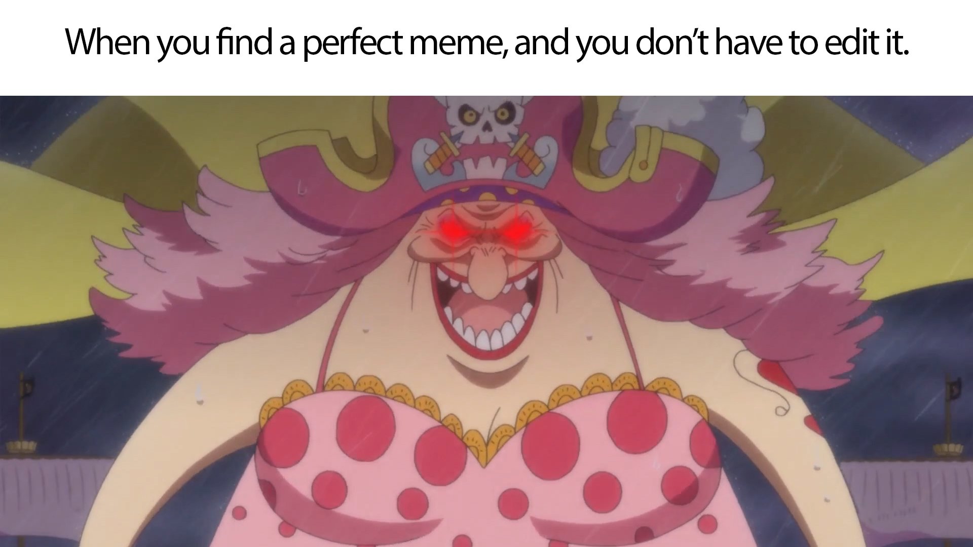 Quaccdog Onepiece Episode851 Onepiece851 Bigmom Onepiecememe Onepiecememes One Piece Episode 851 When You Find A Perfect New Meme Format And You Don T Have To Edit The Eyes T Co Y8rkt41mrv Twitter