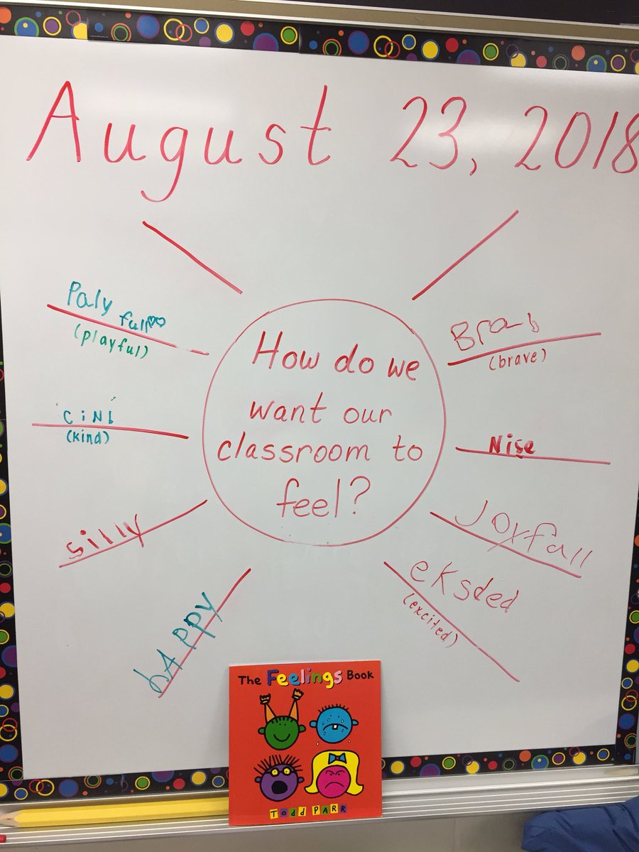 mariapwalther's tweet photo. From morning message to anchor chart. @brookstigers 1st graders decide how they want our classroom community to feel. @NadiaJi5 #FutureReady204 https://t.co/5s4LJR8sXl