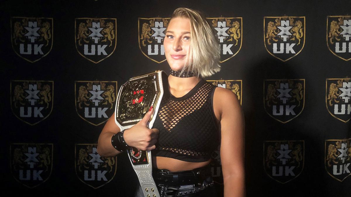 Warge on Twitter: "Rhea Ripley la primera Campeona Femenina del NXT UK Women's Championship 👏… "