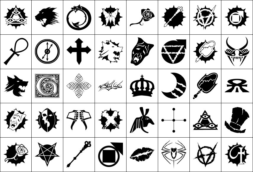Comparison of Old Clan Symbols and their V5 Versions : r/vtm