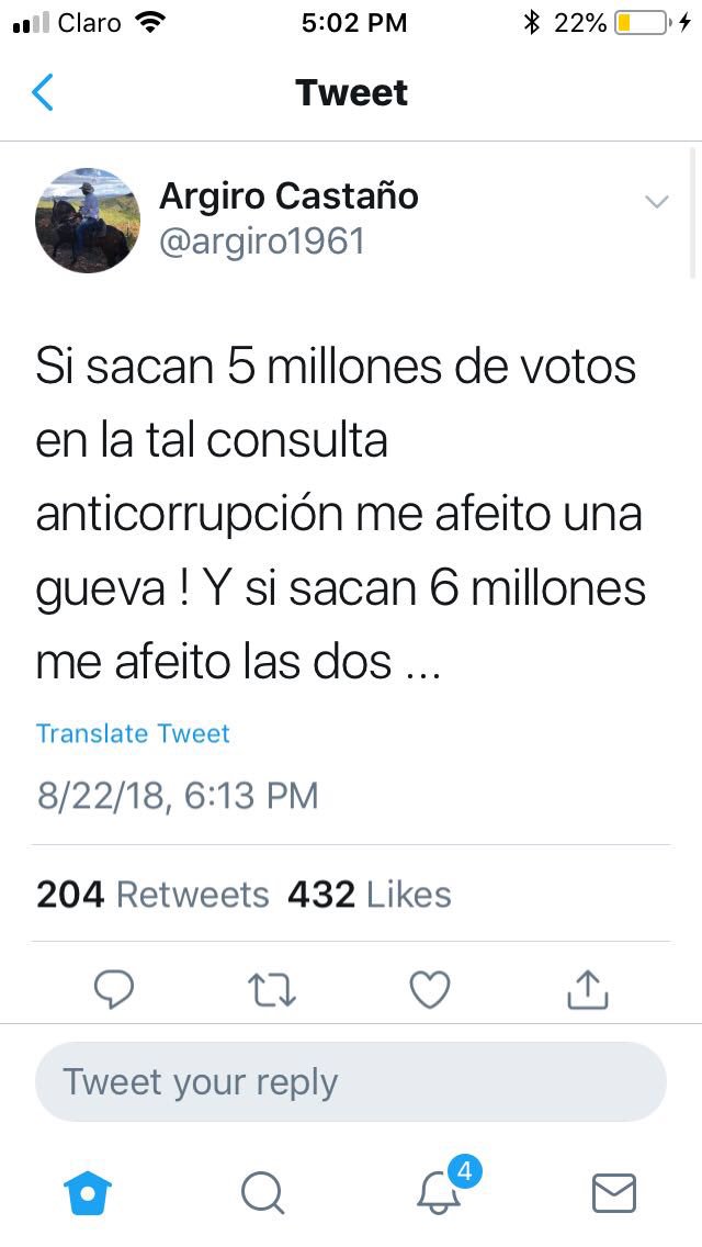 LaPinturita's tweet photo. Por aquí haciendo un #Ceraton para conseguir la cera y que nuestro amigo @argiro1961 se afeite hasta el cu...
Tranquilo hijo, igual la loca verdulera perdió
@JuMaJaRa @Jorge_Opina @AlegreBengali @DanielSanin https://t.co/MoRHLNZ3At