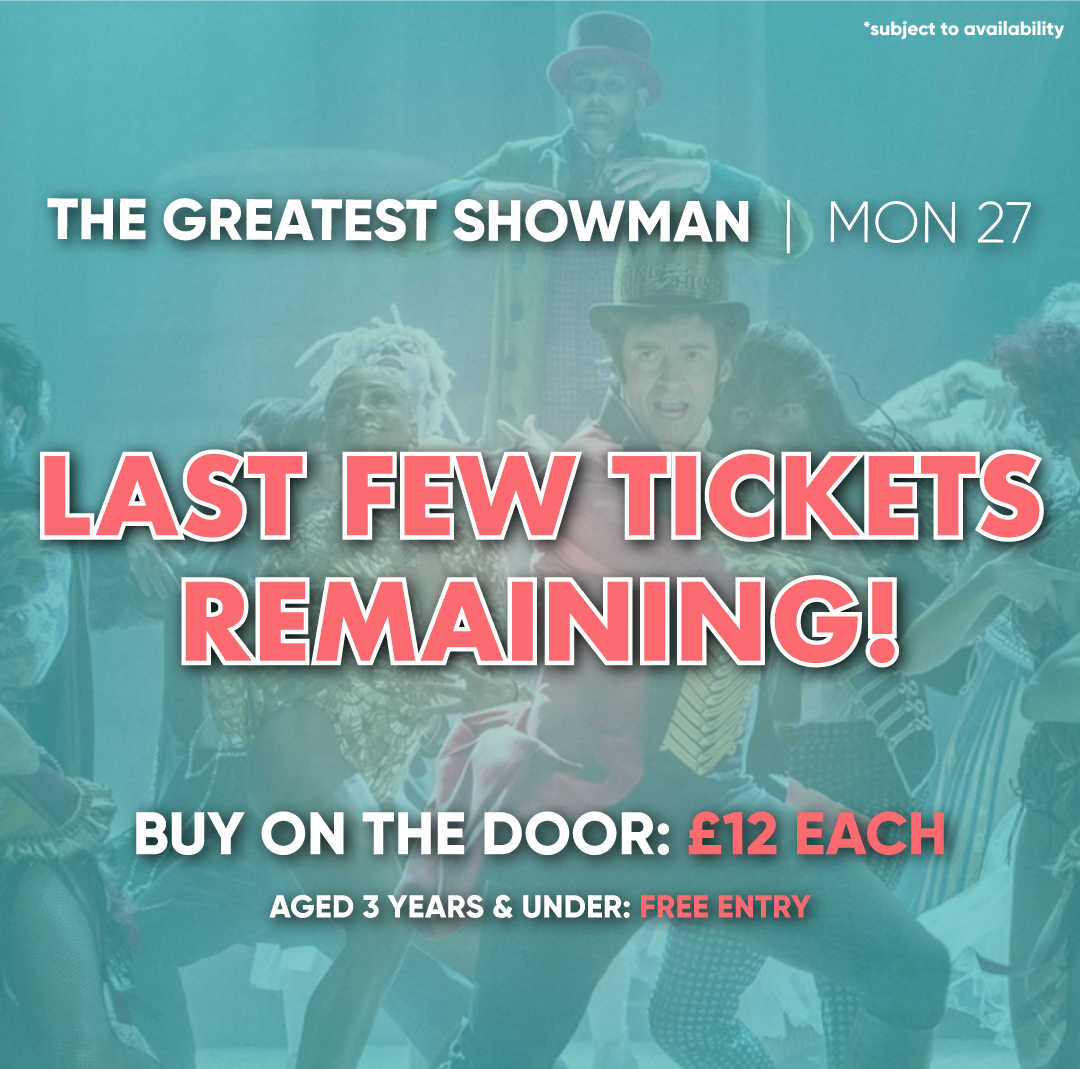 SuttonParkFF's tweet image. Tickets now available on the door for The Greatest Showman, which starts at 2pm!
#SuttonPark 
#SuttonParkFilmFestival