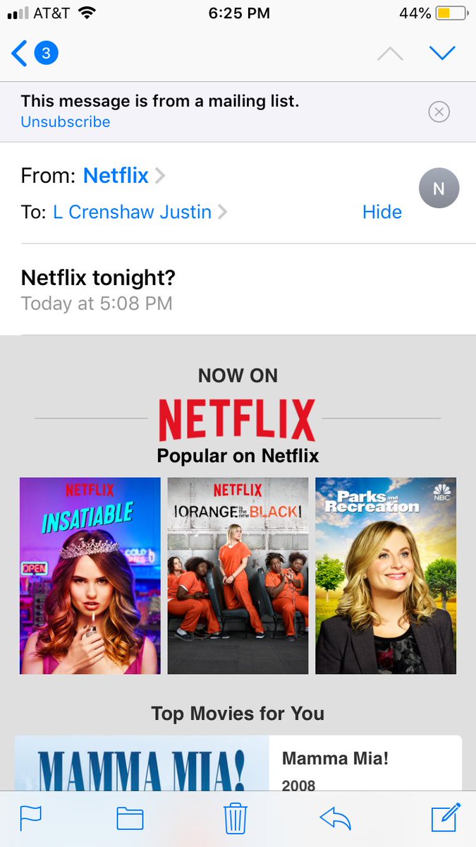 I turned <a href="/netflix/">Netflix</a> off at 5pm after an all day binge to get groceries. At 5:08 I got this clingy message and honestly I feel so guilty now for abandoning them. #Netflix