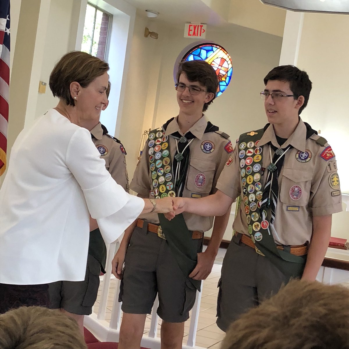 Bsa168T's tweet photo. Thank you #southlaketexas Mayor @laurahill0404 for giving special recognition to outgoing SM Hector Reyes for his service to our community. Congrats to our newest Eagle Scouts as part of BSA168 Summer Court of Honor. #longhorncouncil #boyscoutsofamerica #eaglescout #leadership https://t.co/V0O3I2BraF
