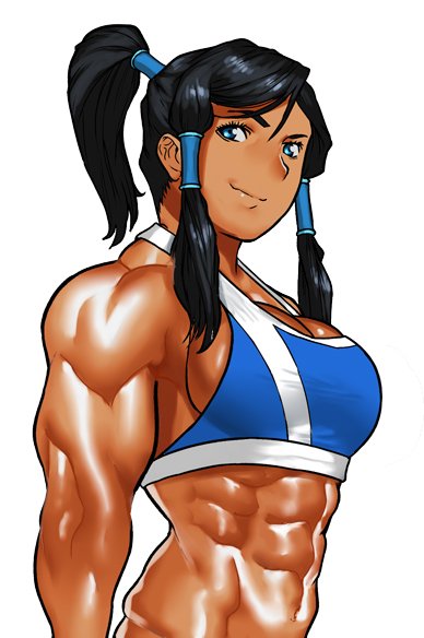 “Buff Korra, commissioned by @elee0228” .