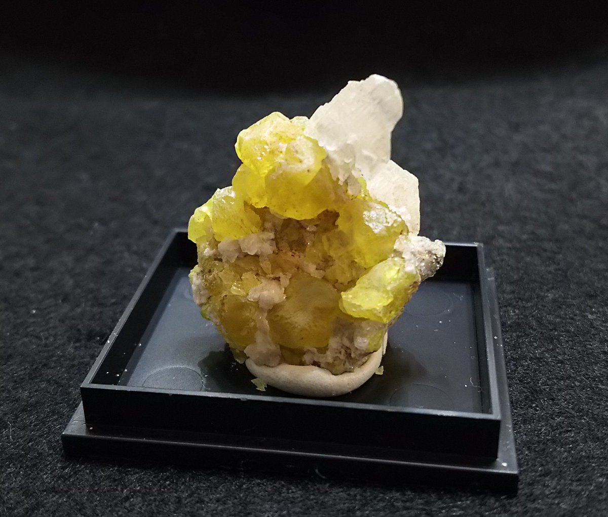 クリスタルワールド立川店 Ar Twitter 自然硫黄 イタリア産 火山岩の割れ目や隙間にできた黄色い結晶 近づけるともちろん硫黄 の香りがします 上部にくっついている白い結晶はアラレ石で この産地のものはブラックライト 長波 でオレンジの蛍光を発します クリスタルワールド立川店 Ar Twitter 自然硫黄 イタリア産 火山岩の割れ目や隙間にできた黄色い結晶 近づけるともちろん硫黄 の香りがします 上部にくっついている白い結晶はアラレ石で この産地のものはブラックライト 長波 でオレンジの蛍光を発します