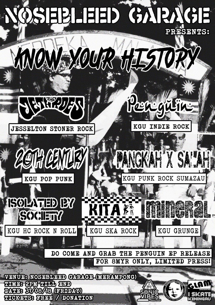 SonicVibesLabel's tweet photo. Happening on this 31st (Fri) Aug, '18 at #nosebleedgarage #merampong #keningau #independentday2018 #underground #indie #sabahan #music @Discover_KGU @keningau_twt @kugiranPenguin @TheJethroes https://t.co/HZg5HT8mSa