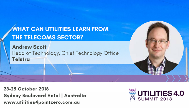questignite's tweet photo. What can Australian #Utilities learn from Australian #Telecom companies? Andrew Scott, Head of Technology, Chief Technology Office &amp; Innovation, Telstra will be sharing his experiences about this at #Utilities4pointzero Summit 2018

https://t.co/UkYrjHB2wU https://t.co/9f5I2MEeld