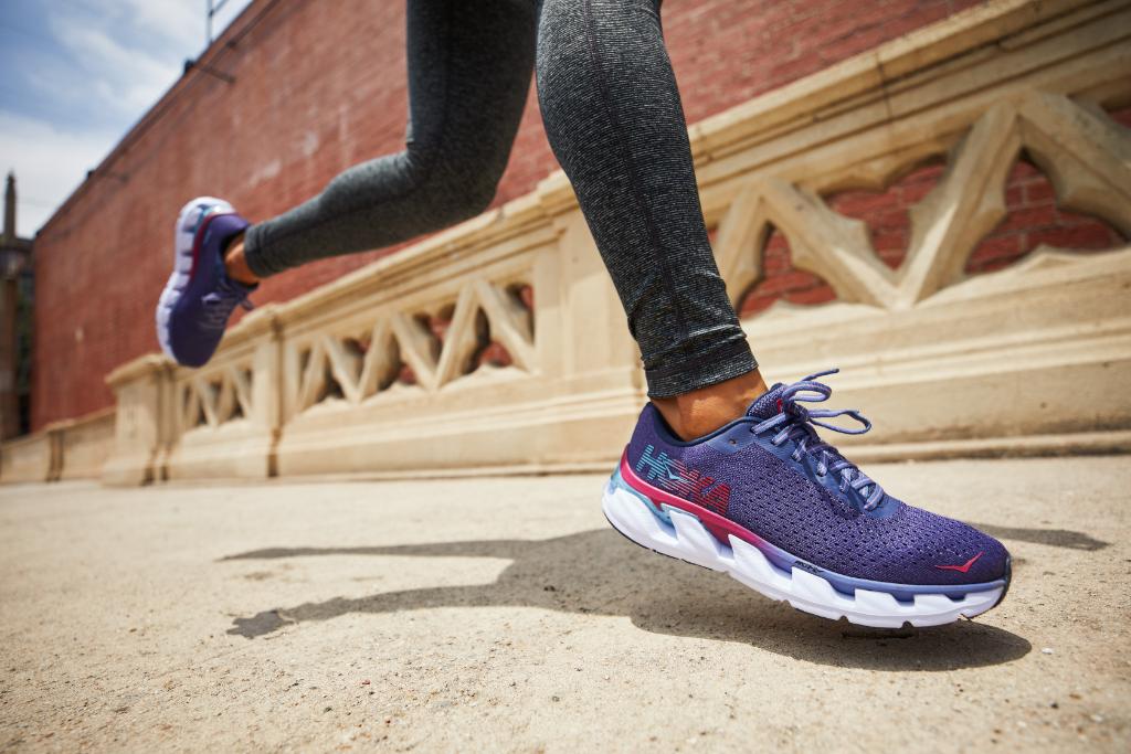 hoka's tweet image. “The Elevon has stolen my heart. It’s breathable and the extra cushioning makes it a great shoe for longer runs. Technical features aside, the Elevon earns an A+ for a stylish appearance.” - HOKA Athlete @stephschaps Our lightest cushion knows no limits. #limitless #HOKAelevon