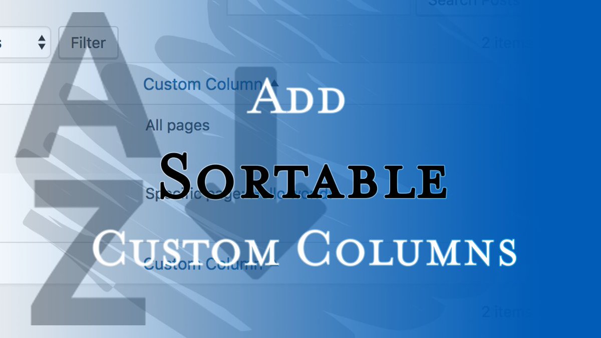 donini's tweet photo. This week 's video is about how you can Add Sortable Custom Columns to your post lists. Hope it's useful for you. https://t.co/ZbBuTq5Am4 #wordpress #coffeepress #customcode #hook #customcolumn #sortable https://t.co/sBE30YdtTv