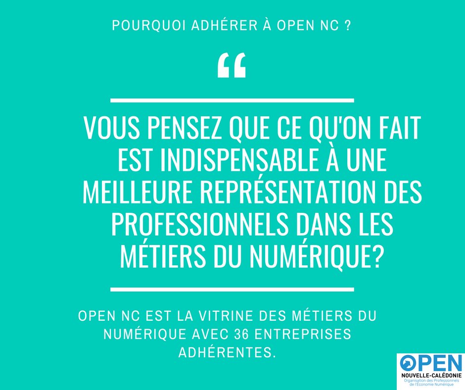 📢 La bonne raison du jour pour adhérer au réseau OPEN NC!
✅ Formulaire de contact : open.nc