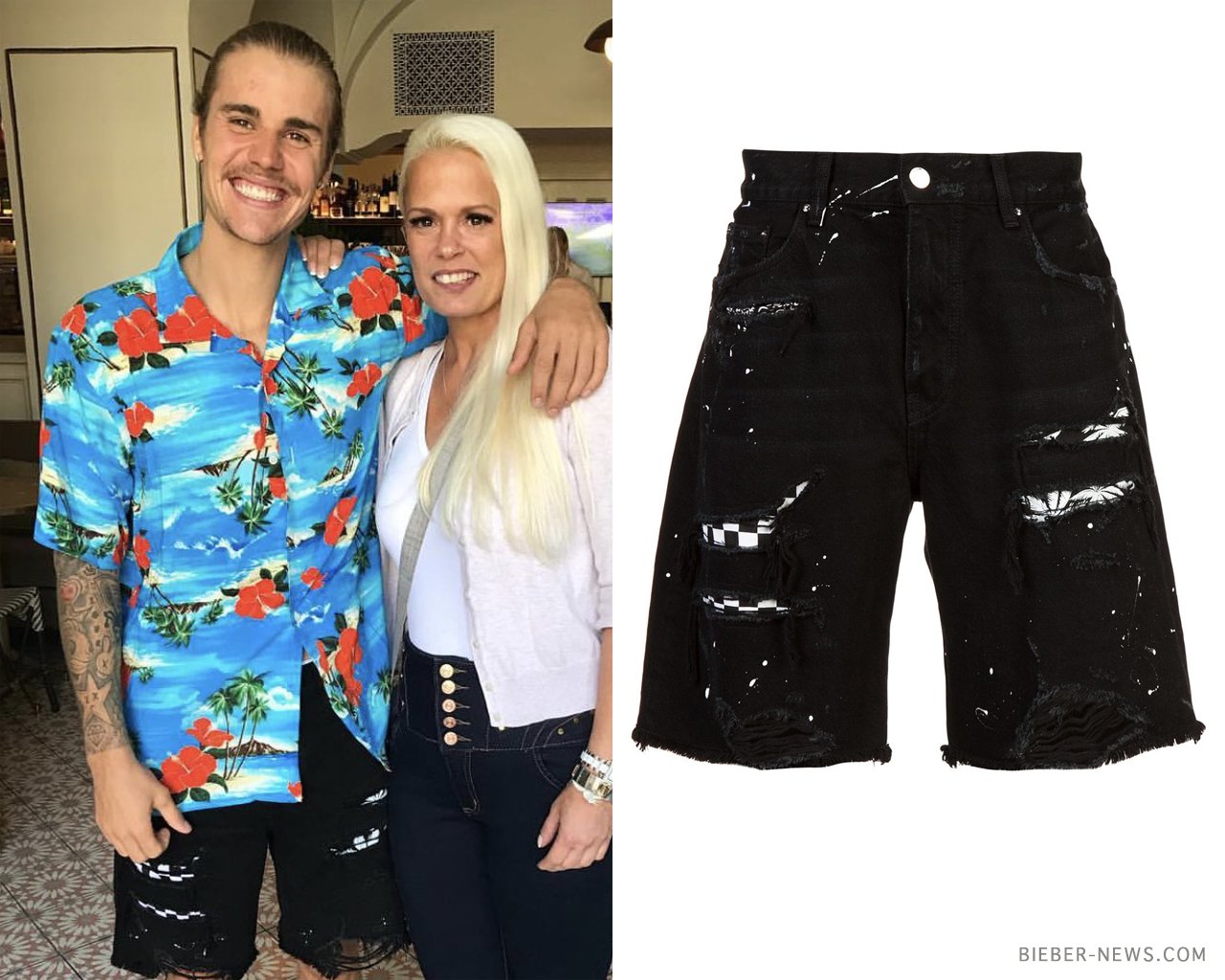 Justin Bieber News on "Fashion: $385.00 Amiri Art Patch Denim Shorts in Black that's available here https://t.co/CKb9WtncEe https://t.co/GVDY3ZzjRw" / Twitter