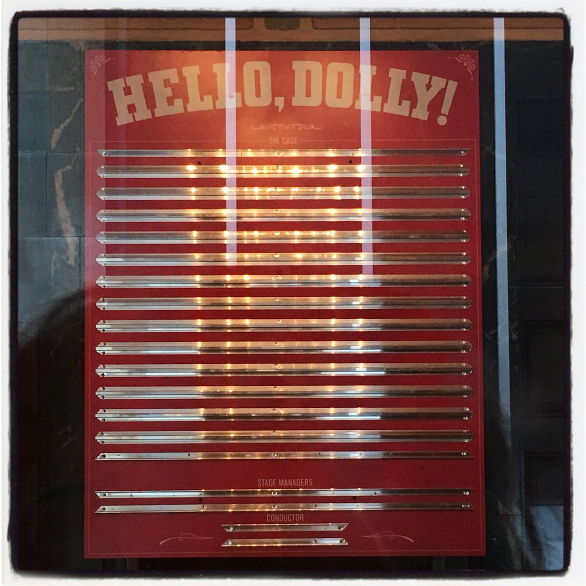 susankhoffman's tweet photo. You guys... how sad is this?? No names up on the board... 😢😢 #HelloDolly #goodbyedearie #shubert #nyc #theatre #hellodonna https://t.co/4UmuYhwRdO