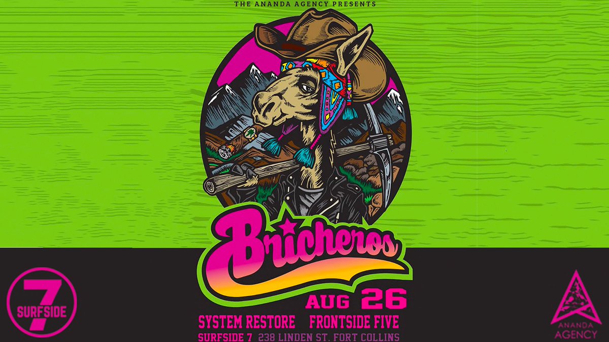 🚨 TONIGHT’S THE NIGHT! 🚨

Come get rowdy at <a href="/surfsideseven/">Surfside 7</a> with Denver’s <a href="/FrontsideFive/">Frontside Five</a> &amp; Bricheros, as well as Wyoming’s System Restore 

Free round of @odellbrewing  for the first 5 people through the door!

9pm | 21+ | $7

🎫 - facebook.com/events/4497291…