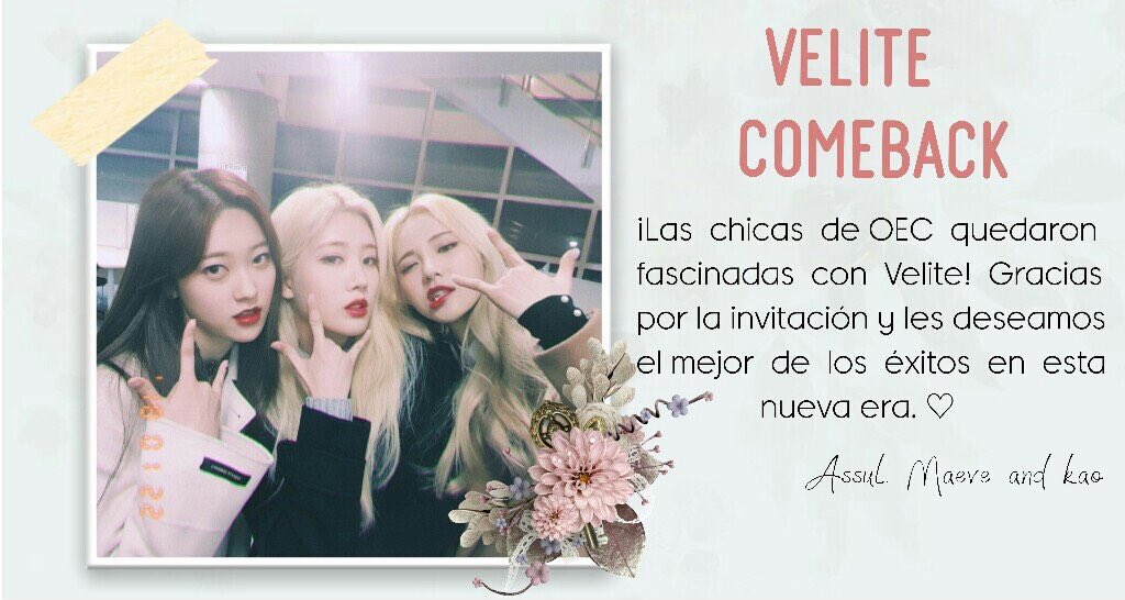 loonetwt's tweet photo. ㅤㅤ 260818┋#VELITEISBACK. ♡

Las chicas de OEC estuvieron presentes en el backstage del comeback de Velite para darle ánimos a su gran amiga Jelly ¡Muchas gracias por la invitación! Disfrutaron mucho de la noche y la música junto a personas increíbles. https://t.co/3rc7Yb7onT