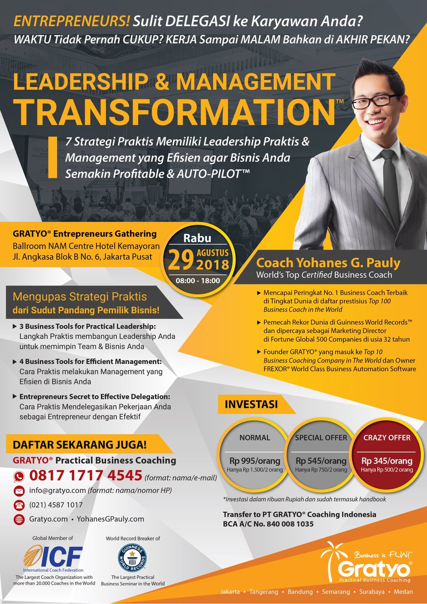 RadioSmartFM's tweet photo. Dapatkan strategi bisnis praktis dr Coach @YohanesGPauly Business Coach No. 1 Tingkat Dunia di Practical Business Talkshow agar Entrepreneur bs Menikmati Hidup
#SmartRadioTalk #SmartFMNet #SmartFM959 https://t.co/pdJJlXoNwr
