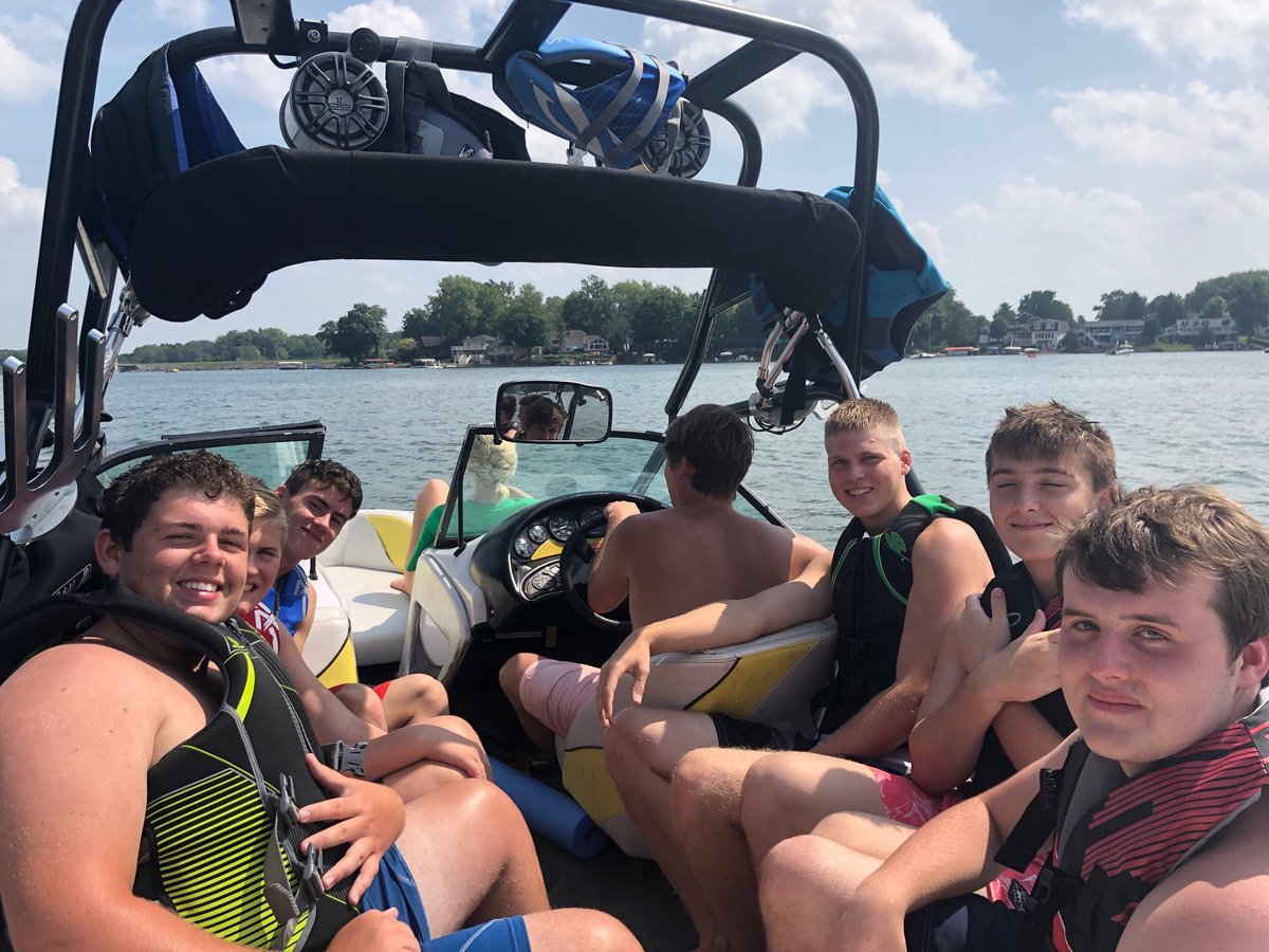 WHSMohawksHoops's tweet photo. The boys had a great day on Morse Lake today. This is a tradition that we looked forward to having a second time. Thanks to the Jensen & Isaacs families for hosting us for the second year. #BuildTraditions #TheMovement https://t.co/H2LC1R2euj