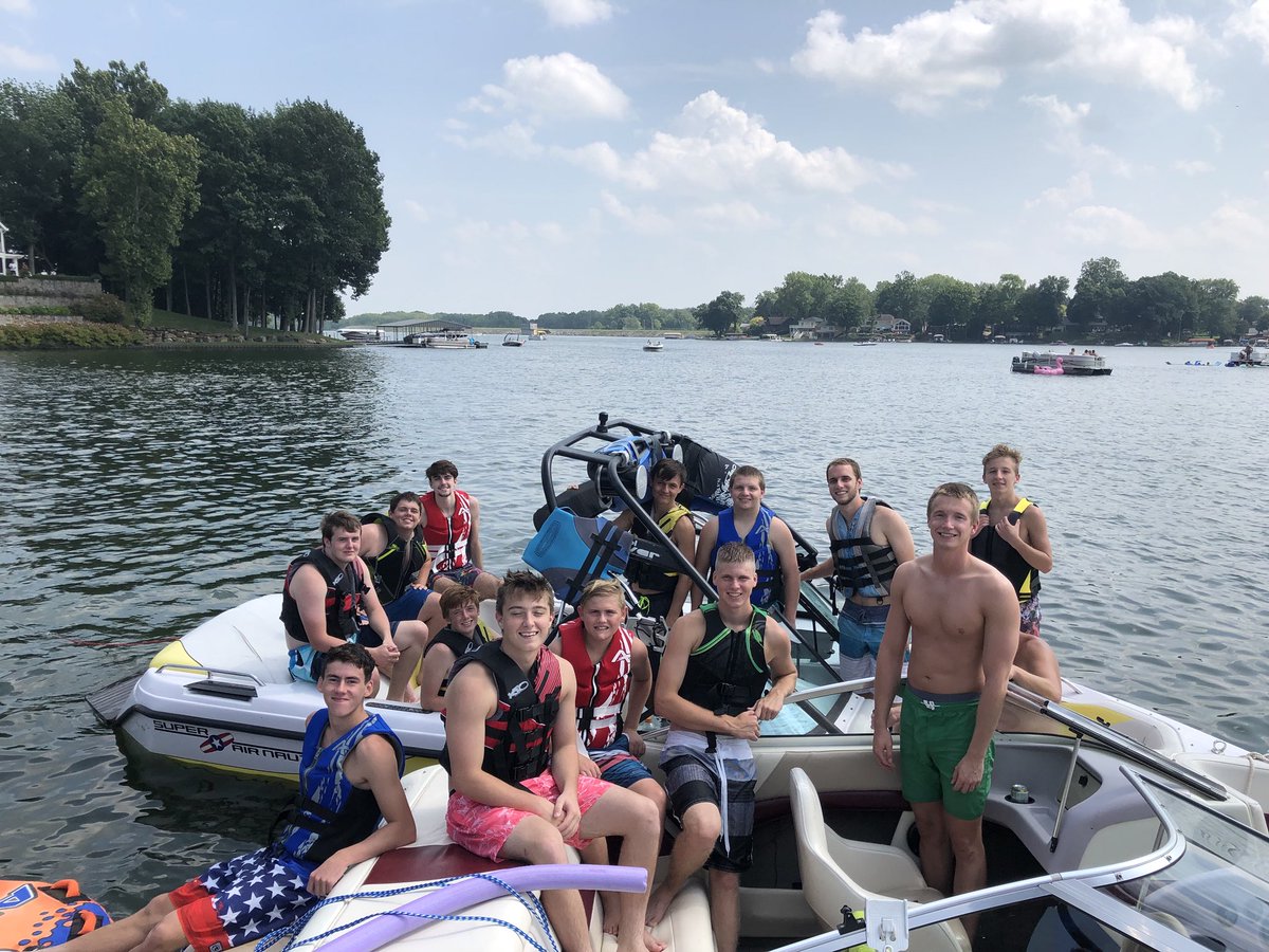 WHSMohawksHoops's tweet photo. The boys had a great day on Morse Lake today. This is a tradition that we looked forward to having a second time. Thanks to the Jensen & Isaacs families for hosting us for the second year. #BuildTraditions #TheMovement https://t.co/H2LC1R2euj