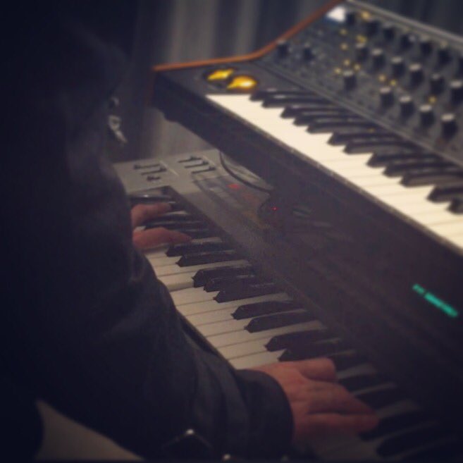 DVcomposer's tweet image. Another view of David in the studio.
#cyborgasylum #davidvarga #keyboards #musicduo #songwriters #inthestudio #composer #electrorock #alternativerock #moog #roland