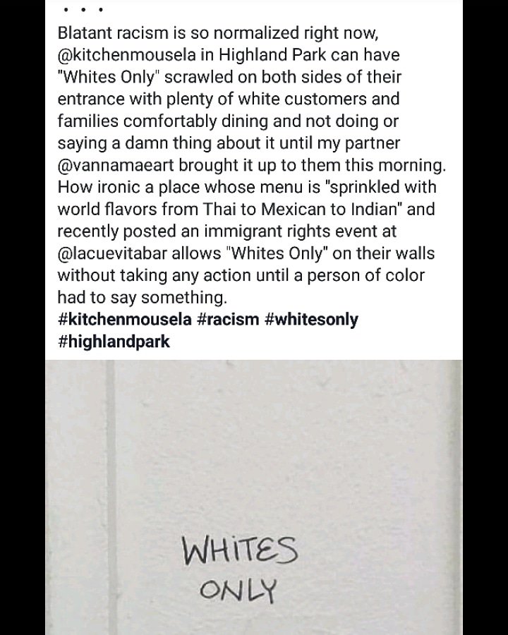 mandomedina84's tweet photo. Oh Hell NO
BOYCOTT KITCHEN MOUSE
#KITCHENRAT
Straight racist establishment in our community
GTFOHLP
Kitchenmouse allows racism to flow through their restaurant not in our HOOD
And take your racist Colonizing Hipsters with you
SHARE SHARE SHARE
Make it go VIRAL!!!!! https://t.co/gCsukUWW01