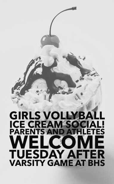BHSLadyHawksVB's tweet image. Can’t wait for Tuesday! 
First home game of the season and our program Ice Cream Social!