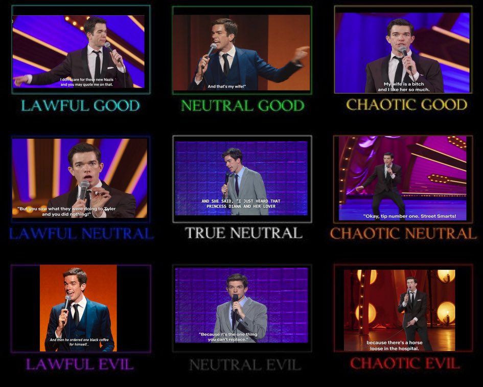 Happy Birthday day to wonderful funny person John Mulaney aka inspiration for this crowd sourced alignment chart 