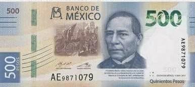 Ojo. Este es el nuevo billete de 500 pesos. No se vayan a equivocar y lo den por uno de veinte.