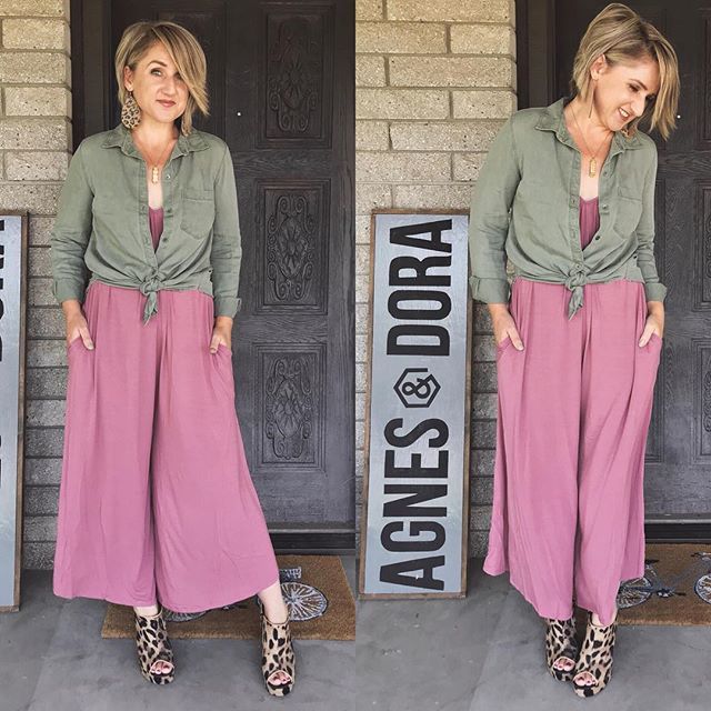 agnes and dora gathered v neck jumpsuit